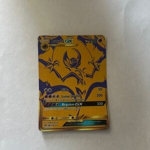 Pokemon Lunala GX Gold Trading Card